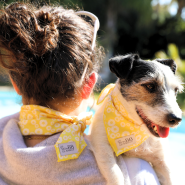 Bandana marguerites pour chien ou chat : pep's & chic !