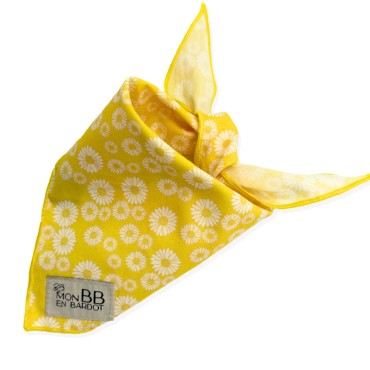 Bandana marguerites pour chien ou chat : pep's & chic !